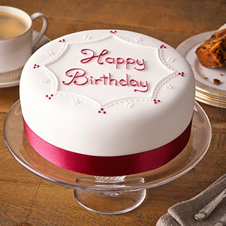 Red Ribbon Birthday Cake
