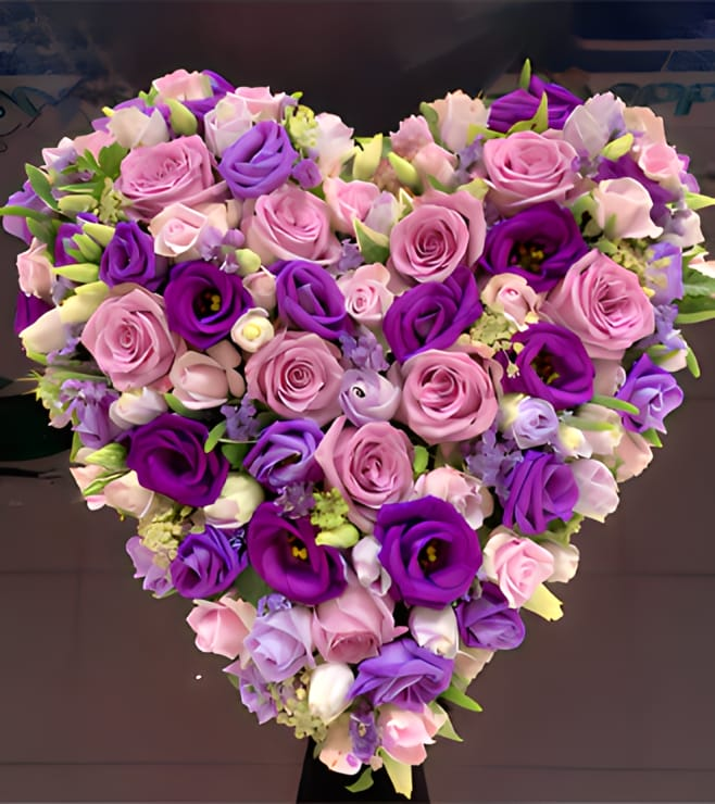 heart shaped flower arrangement for womens day