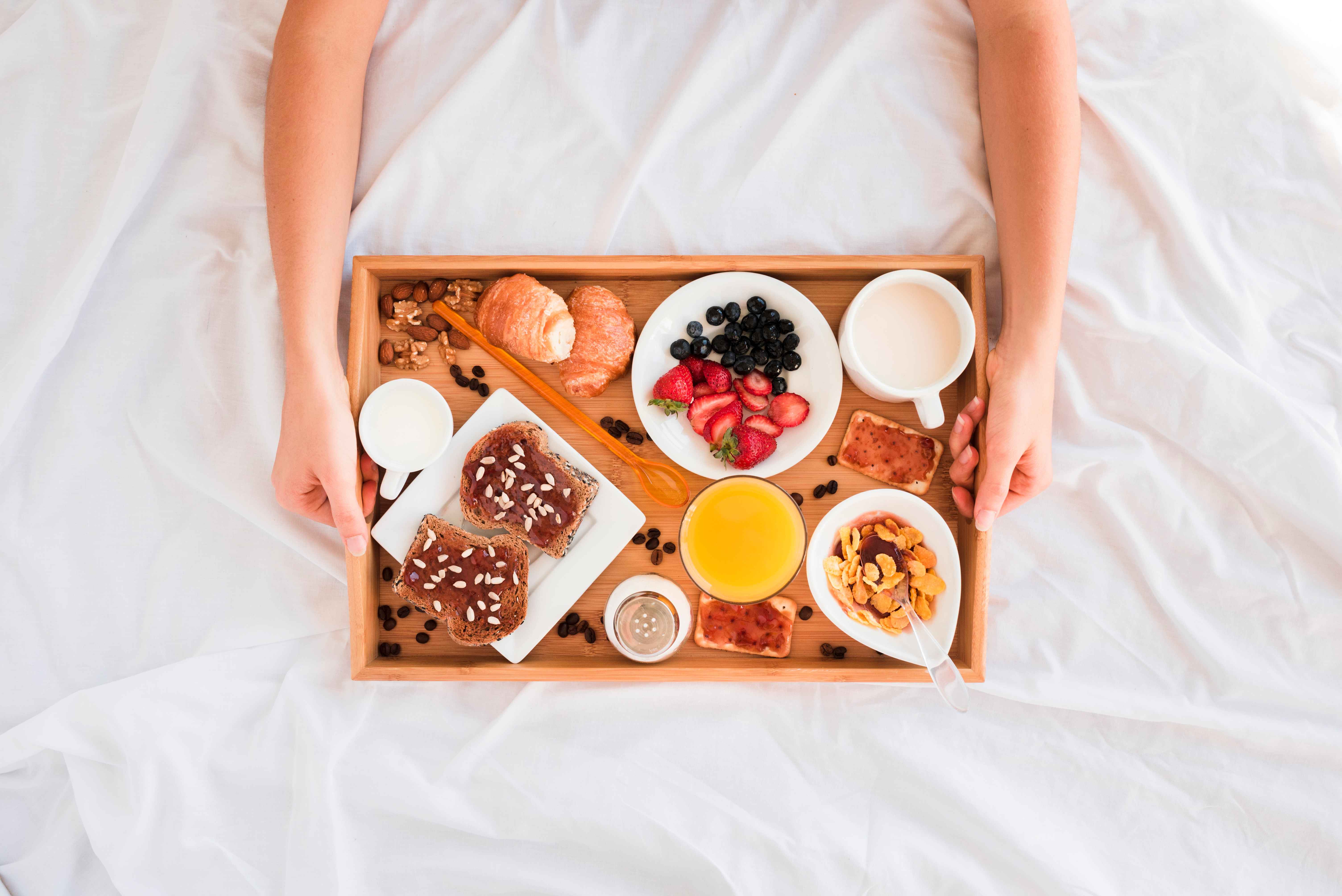 A delicious breakfast spread with a cup of coffee