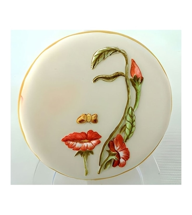 كعكة يوم المرأة بزخارف زهرية