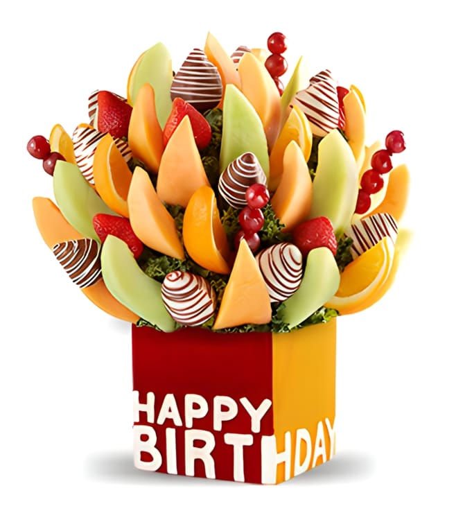 باقة فواكه عيد ميلاد