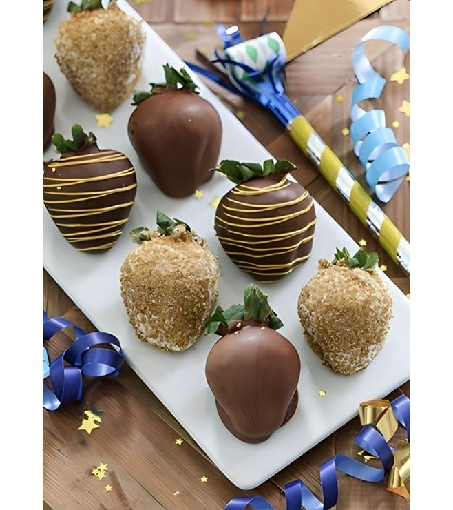 الفراولة المغطاة بالشوكولاتة في منتصف الليل