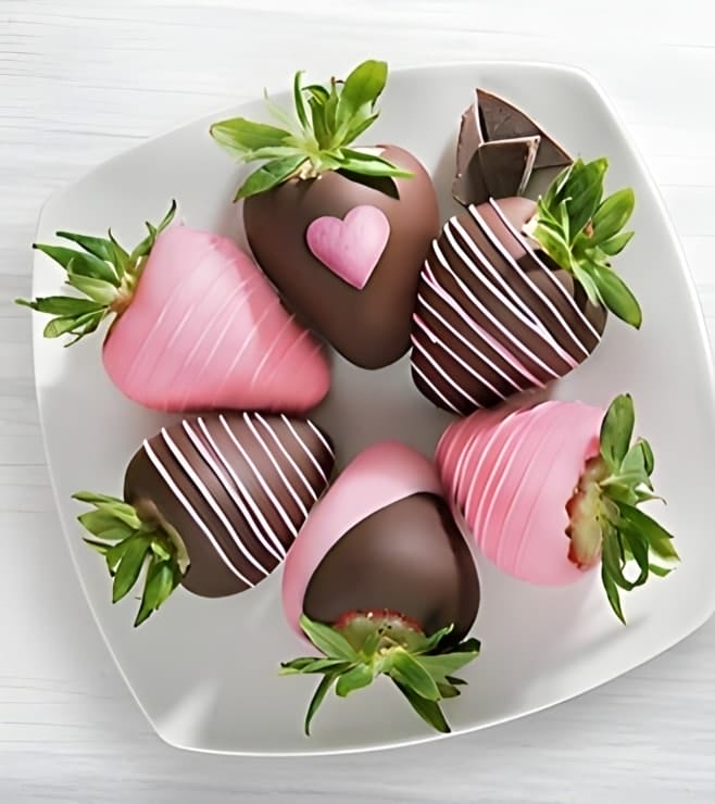 الفراولة المغطاة بالشوكولاتة