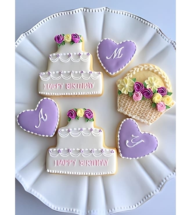 كعكات القلوب باللافندر