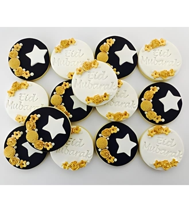 كعكات عيد الهلال المزهرة