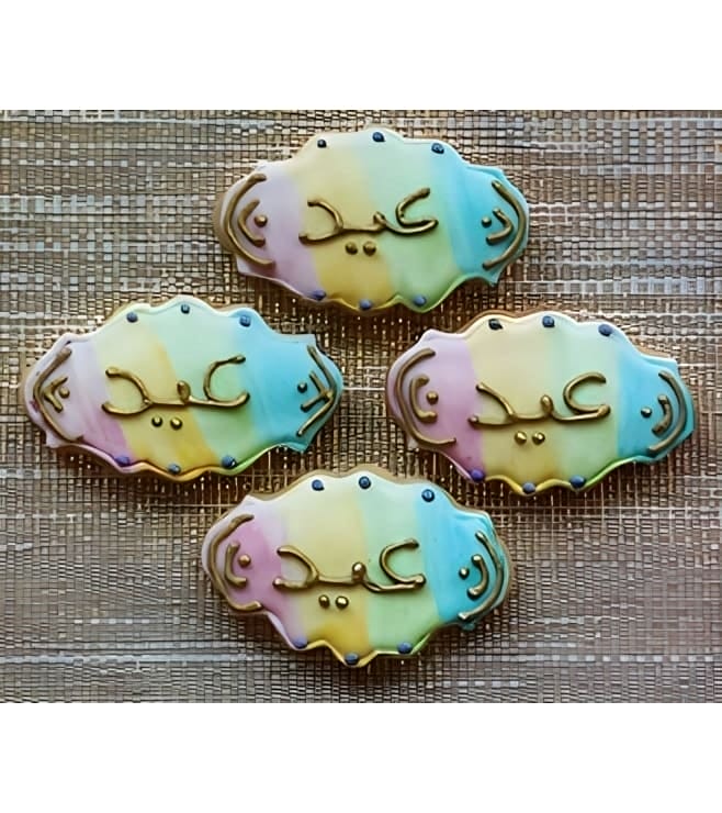 كعكات عيد الفطر بألوان قوس قزح الباستيل