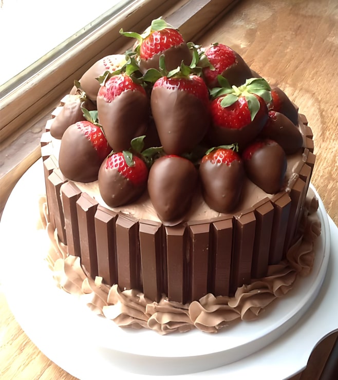 كعكة الفراولة اللزجة