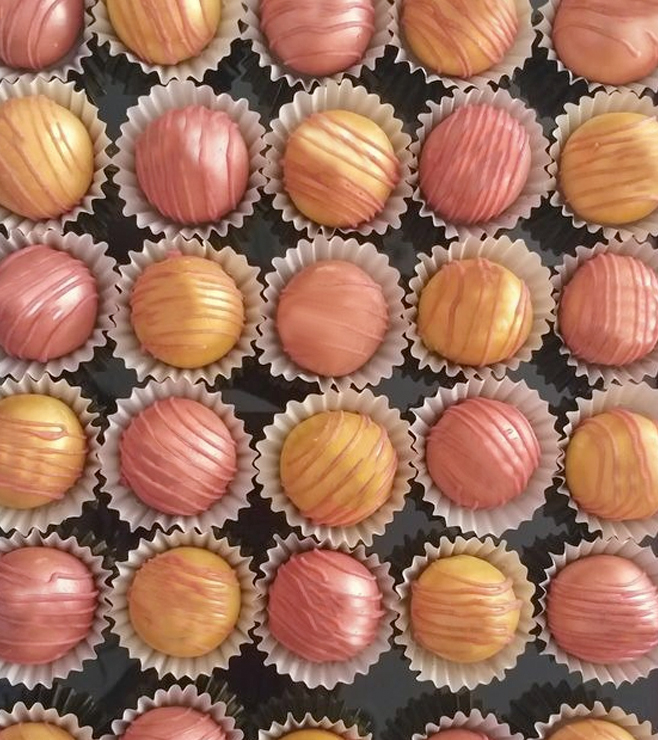 ترافل الشوكولاتة الذهبية اللامعة، ترافل الشوكولاتة