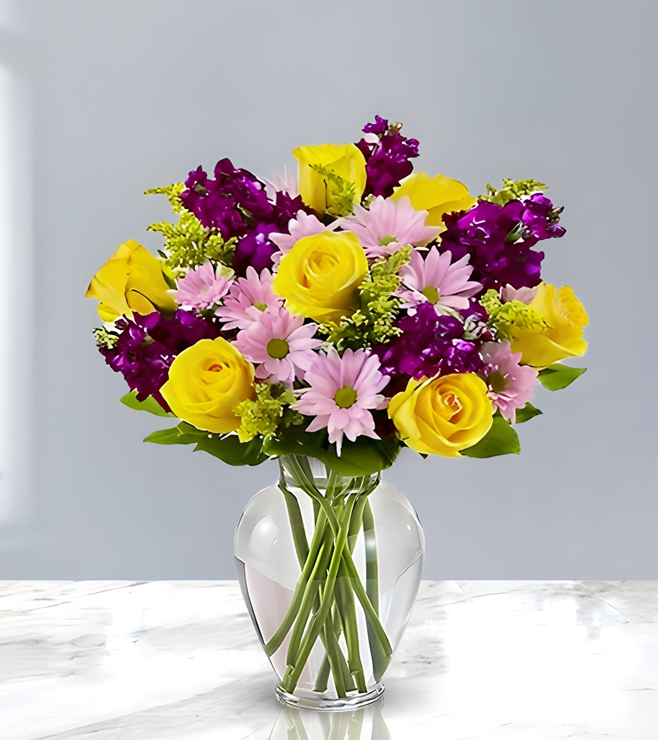 باقة شروق الشمس الذهبية، زهور الأقحوان