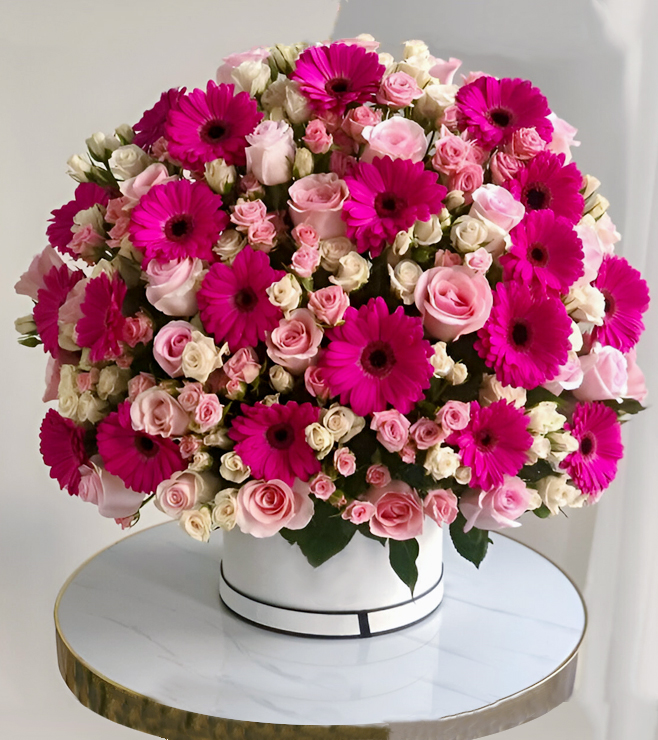 صندوق قبعات يوم الازدهار، زهور الأقحوان