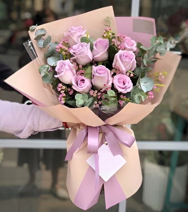 باقة ورود Purple Tales، باقات يدوية