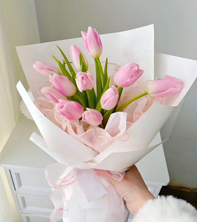 أناقة الزنبق الوردي، زهور الزنبق