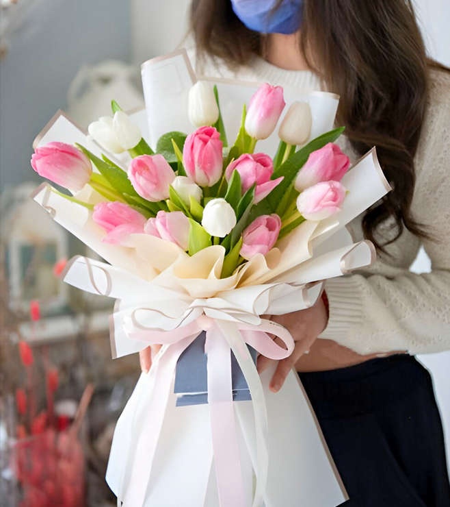 Pink Pearl Tulip Symphony, Tulips