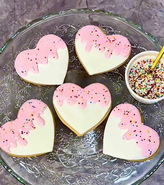 Dripping Heart Cookies, Cookies