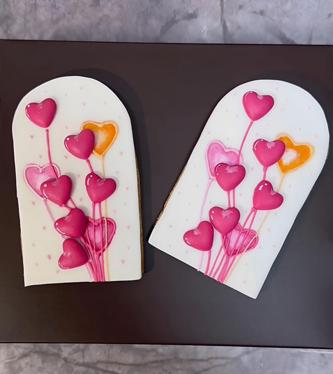 كعكات القلوب المتراقصة