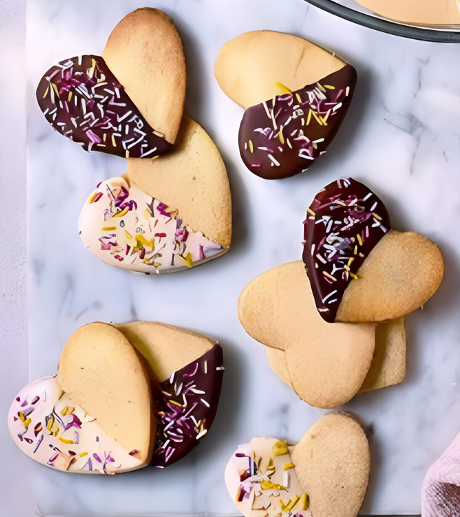 Half Dipped Hearts Cookies, Cookies