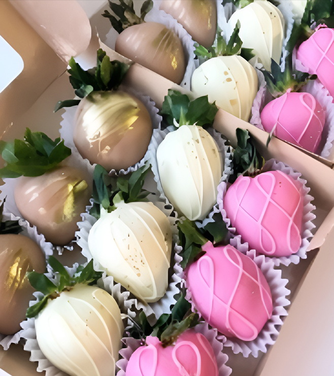 فراولة مغموسة بالشوكولاتة