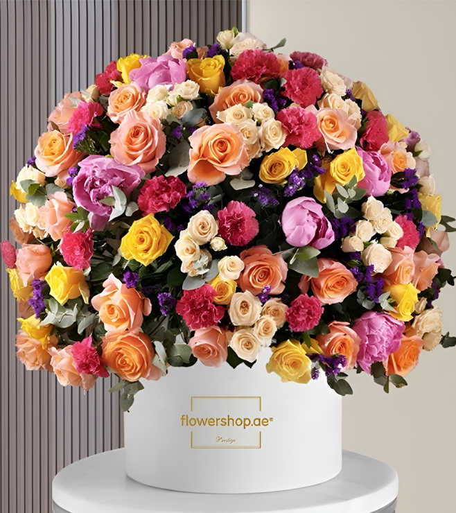 صندوق قبعات Radiant Day، زهور