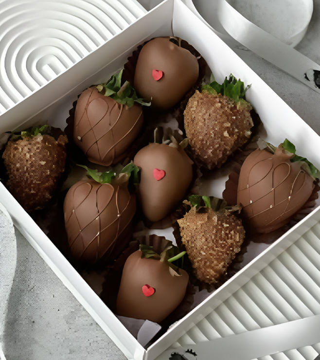 فراولة مغموسة بالشوكولاتة