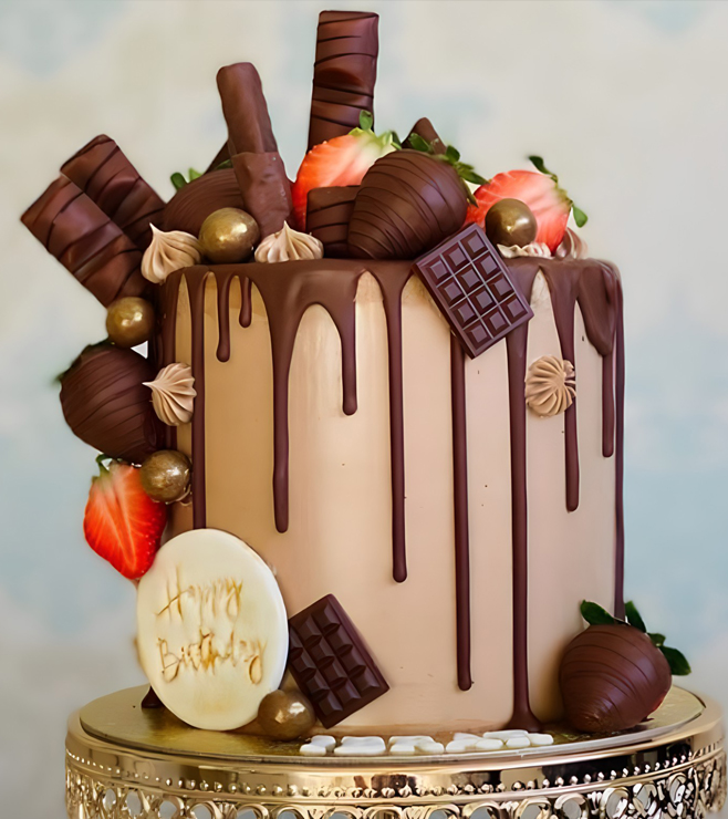 الكثير من كعكة الشوكولاتة