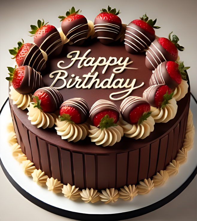 كعكة الفراولة والشوكولاتة الكلاسيكية