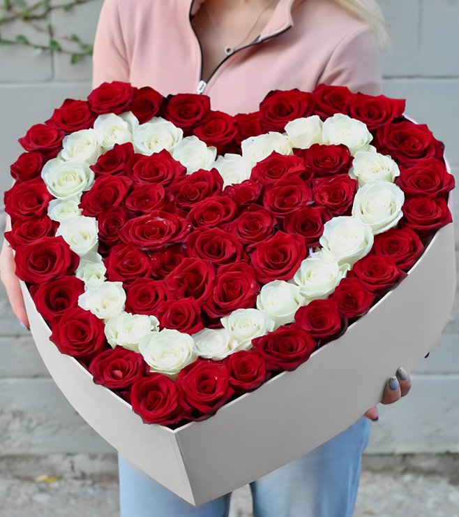 صندوق قبعات على شكل قلب الحب الأبدي