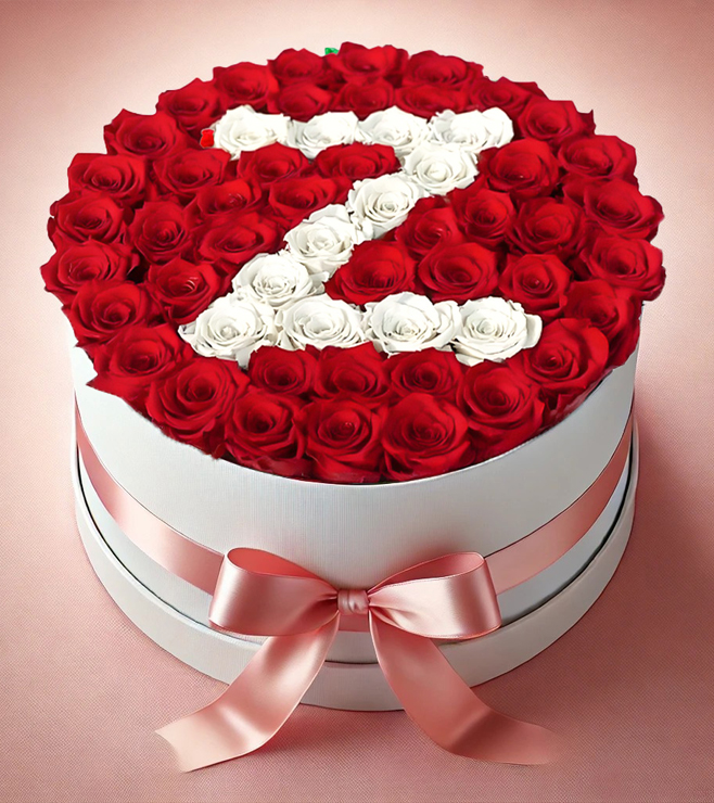 صندوق قبعات ماجستيك روز، زهور