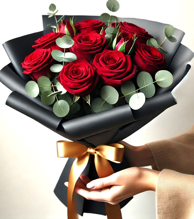 باقة Love Noir، باقات يدوية