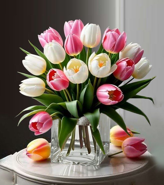 Spring Awakening Arrangement, Tulips