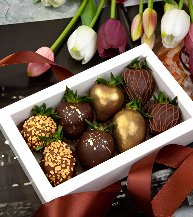 Gilded Dipped Strawberries