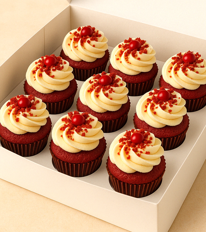 Crimson Kiss Cupcakes