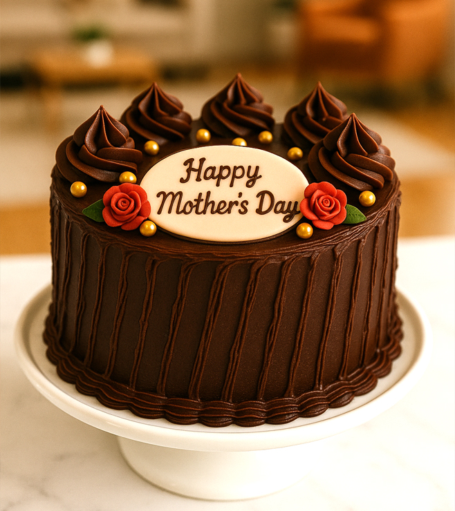 كعكة الشوكولاتة بالورد