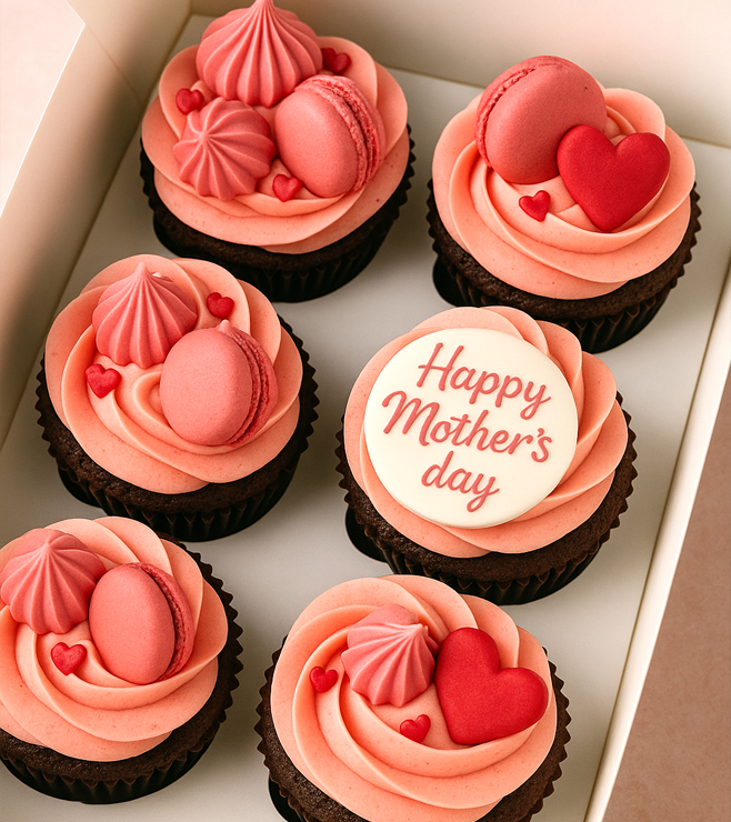 كب كيك وردي حلو