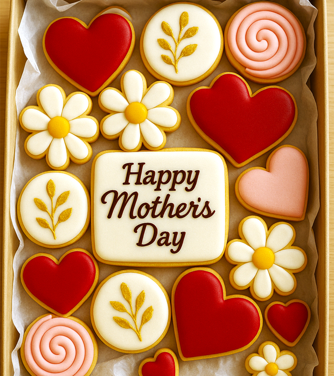 Floral Hearts Cookies