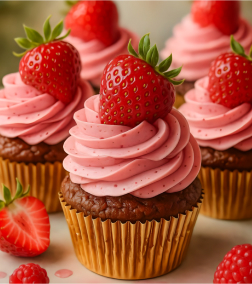 كب كيك الفراولة داي دريم