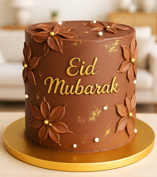 كعكة شوكولاتة عيد مبارك