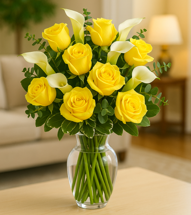 باقة "انشر أشعة الشمس"، زهور