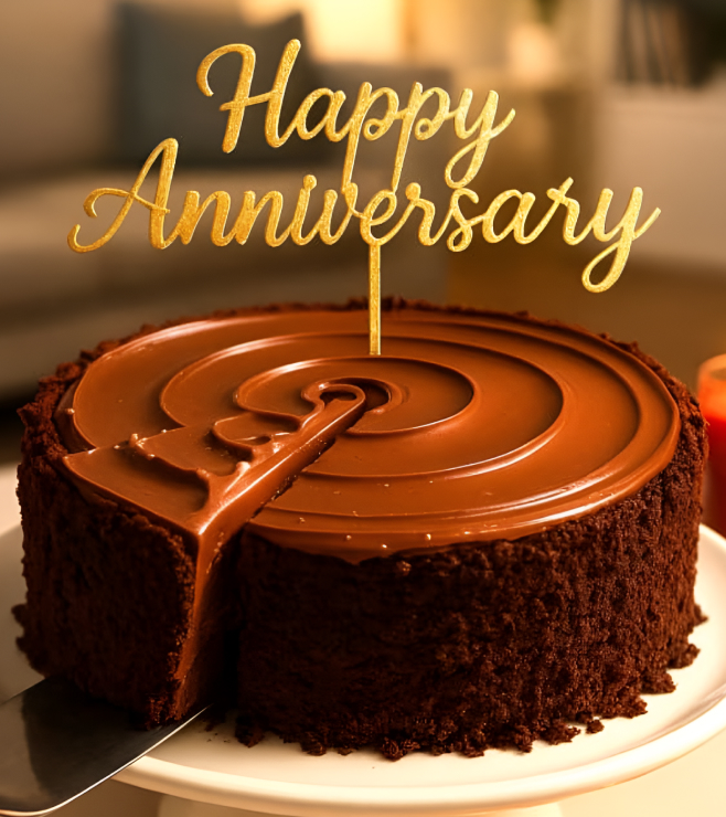 كعكة الشوكولاتة على شكل قلب