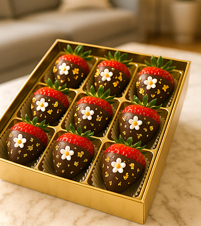 Chocolate Dipped Strawberry Blossoms