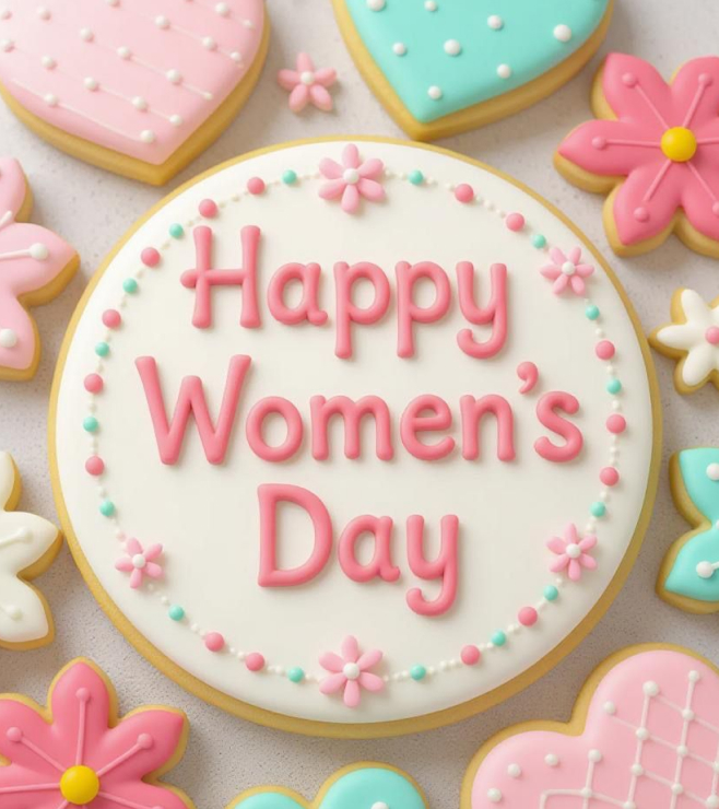 كعكات القلب المزهر