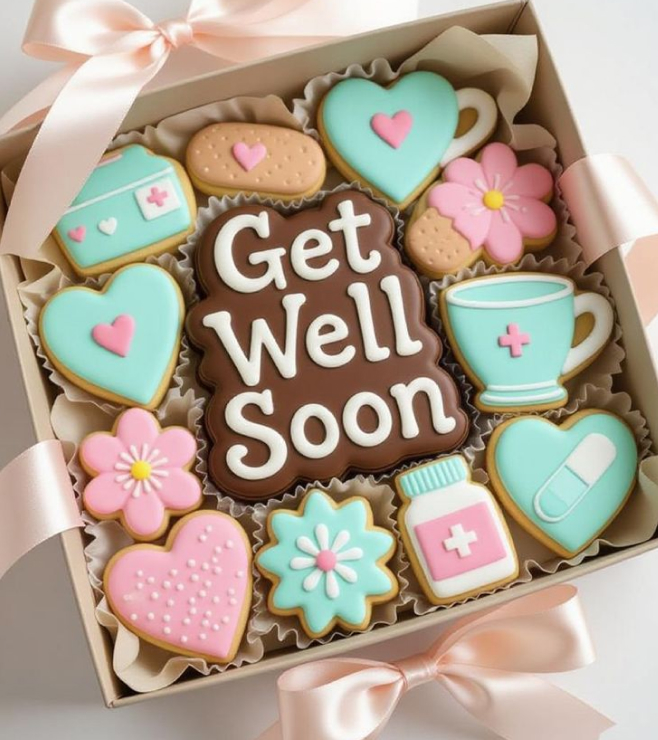 Pastel Get Well Soon Cookies, Cookies