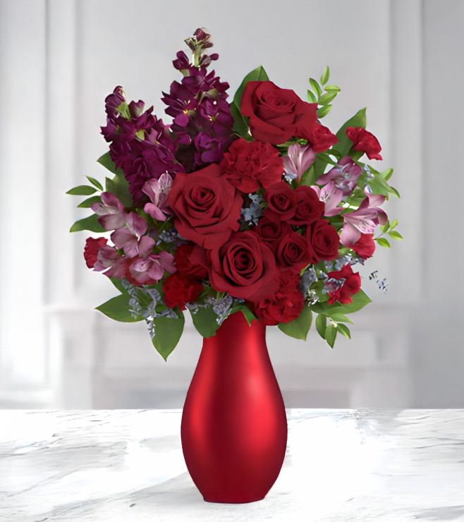 باقة شغف ناري، ورود