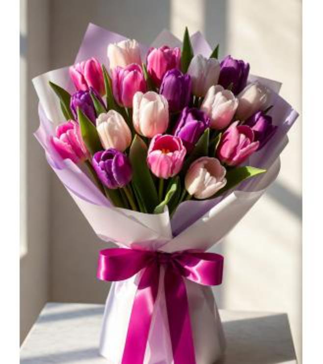 Chic Tulips Bouquet, Women's Day