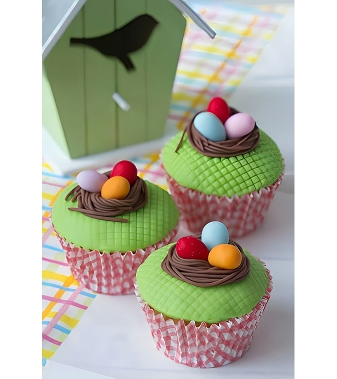 عش البيض الكب كيك