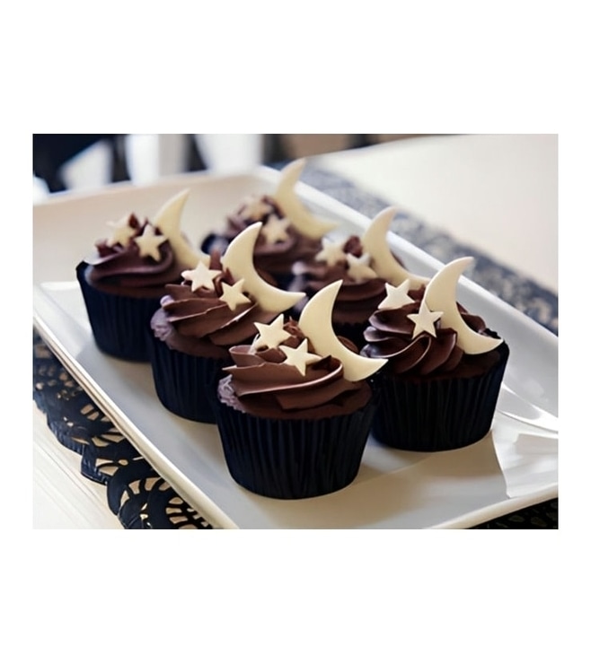 كب كيك القمر والنجوم