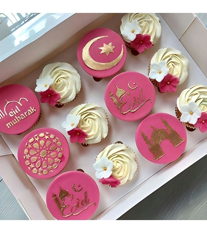 كب كيك عيد الميلاد المزهر