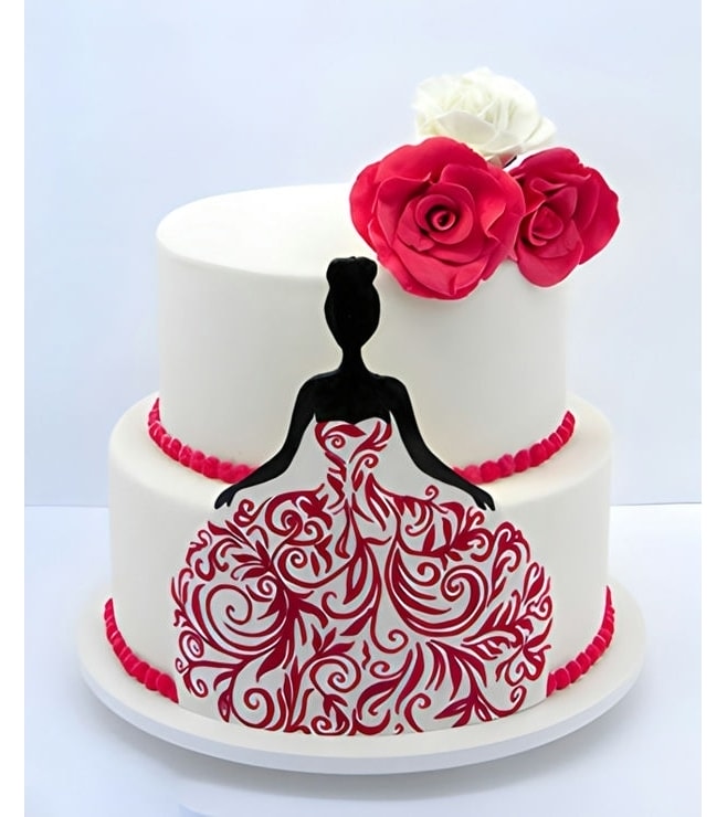 كعكة الحفلة التنكرية الحمراء