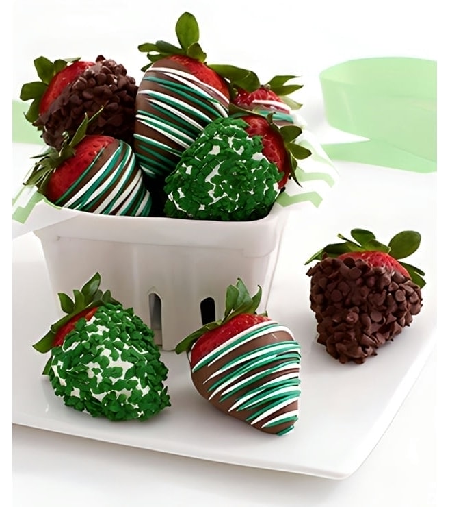 سحر عيد الميلاد: دزينة من الفراولة المغطاة بالشوكولاتة