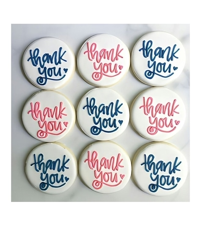 Thank You Note Cookies, Cookies