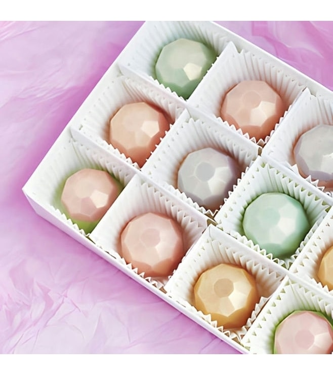 شوكولاتة الأحجار الكريمة البراقة من أنابيل شوكولاتس